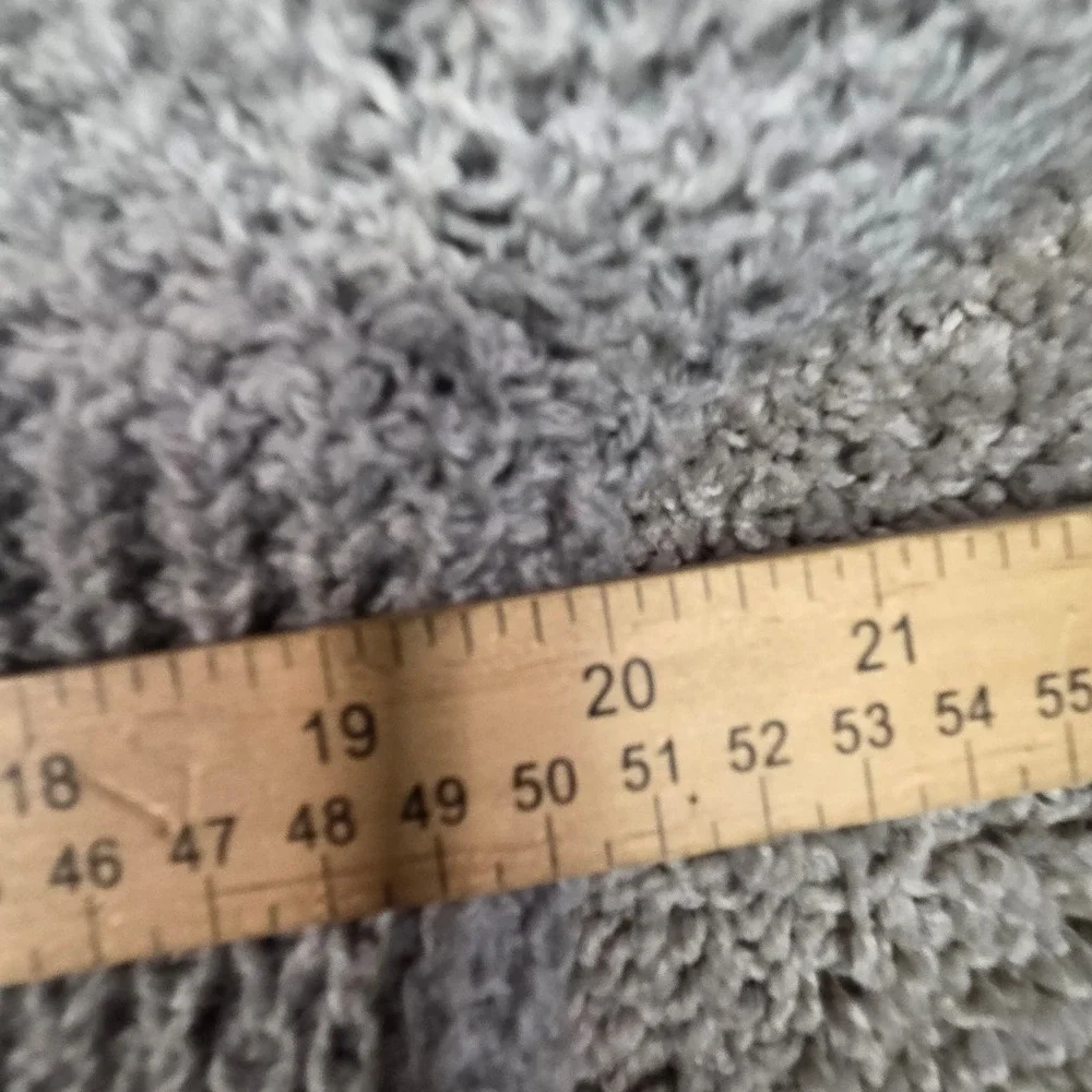 Aerie Cardigan Womens Large Grey Wool Blend Chunky Waffle Knit Boyfriend Sweater